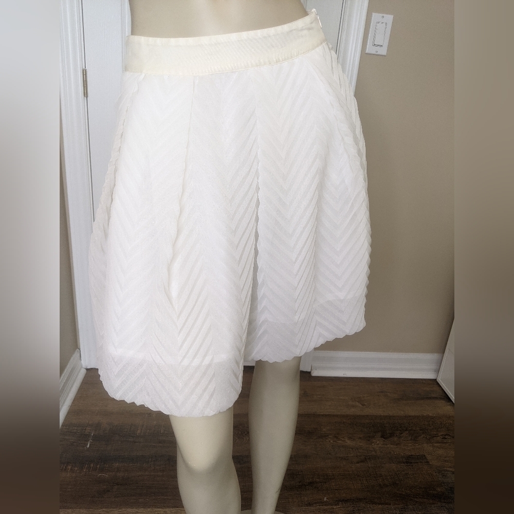 See by Chloe white midi skirt